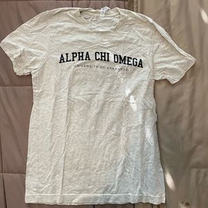 White Alpha Chi Omega shirt